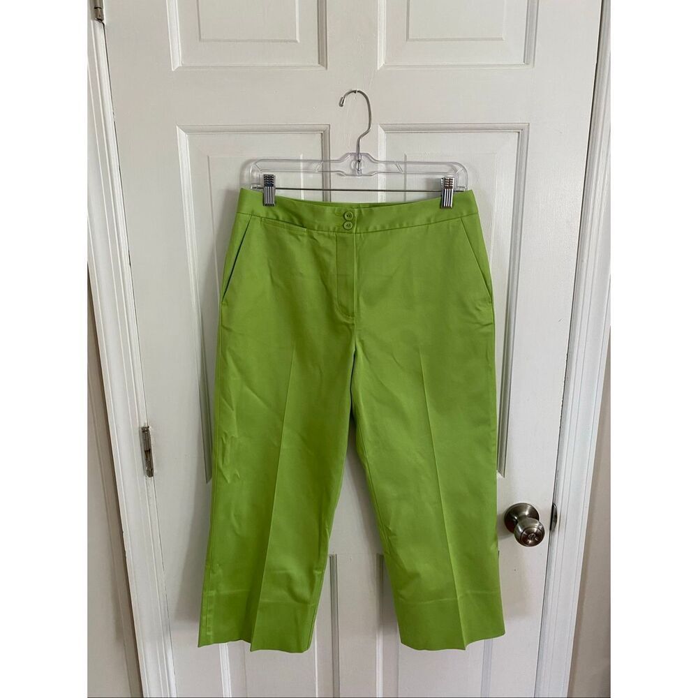 Foxcroft lime green capri pants size 6